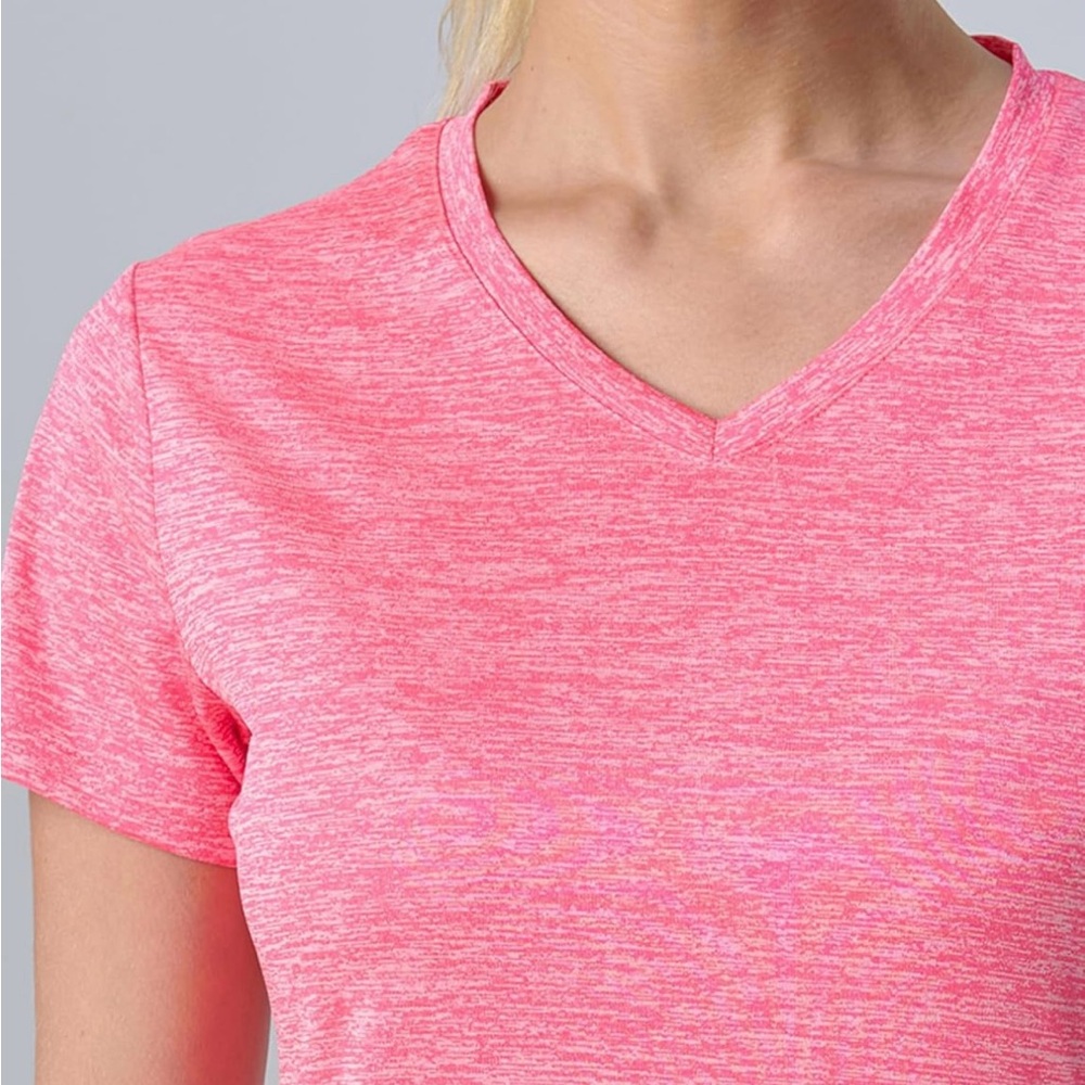 Women's Pink V-Neck Top